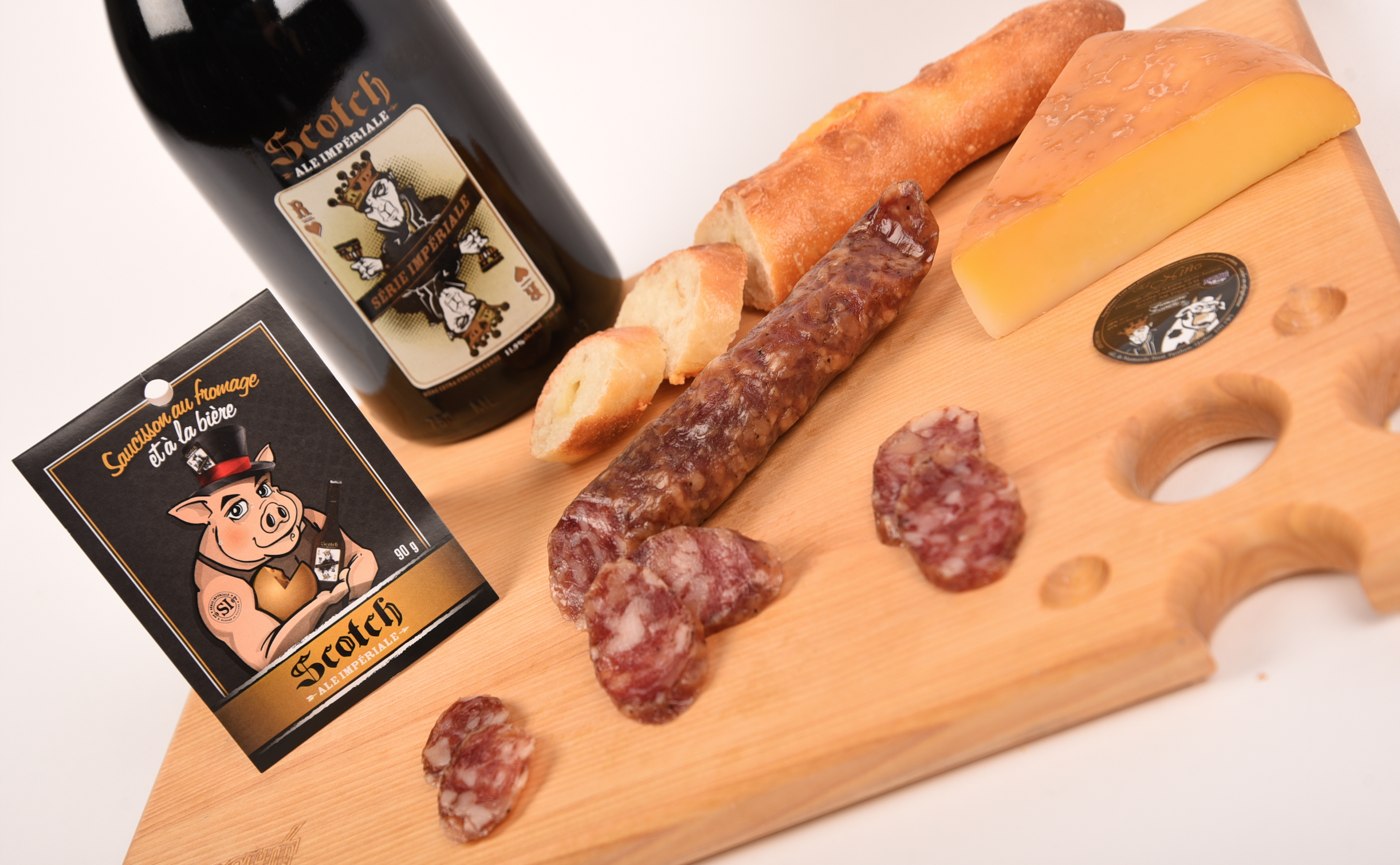 Saucisson fromage et Scotch Ale